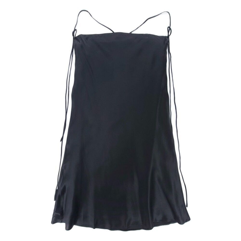 NWT Danielle Guizio 100% Silk Mae Midi Skirt 90's Ballet Minimalist Black Satin